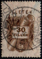Ungheria - 1946 ILLETEK Postage Revenue 30 Filler USED - Steuermarken