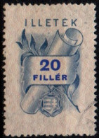 Ungheria - 1946 ILLETEK Postage Revenue 20 Filler USED - Fiscales