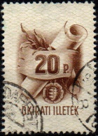 Ungheria - 1945 OKIRATI ILLETEK - Postage Revenue 20 P. USED - Fiscaux
