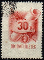 Ungheria - 1945 OKIRATI ILLETEK - Postage Revenue 30 P. USED - Fiscaux