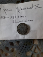 Piece De 1 Franc Mohammed V   De 1370 - Marokko