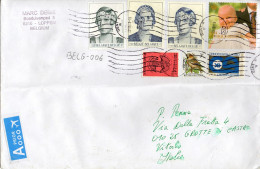 Philatelic Envelope With Stamps Sent From BELGIUM To ITALY - Lettres & Documents