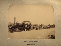 Locomobile * Photo Ancienne * Tracteur Tractor Machine Agricole * Labourage Vapeur Normand Fosse Bérard Castiglione - Traktoren