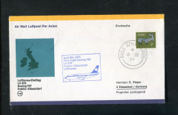 "IRLAND" 1974, Erstflugbrief LH 079 Mit Boeing 737 "Dublin-Duesseldorf" (A0106) - Aéreo