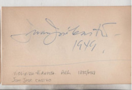 Autografo Del Violinista Pianista Arg. Juan José Castro  -  6214 - Chanteurs & Musiciens
