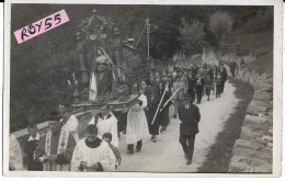 Processione Con Statua Della Madonna Anni 20 Veduta Animata  (formato/piccolo/cartolina Postale/gevaert/v.retro) - Other & Unclassified