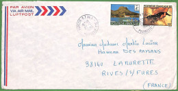 ZA1398 -  FRENCH POLYNESIA - Postal History -  Airmail COVER   1980  Shrimp - Lettres & Documents