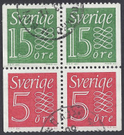 SVEZIA 1961-8 - 4 Valori -  Cifre | - Oblitérés