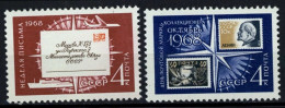 Russia 1968 SG#3596-7 Int. Correspondence Week MNH Set - Usati