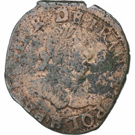 France, Henri III, Double Tournois, 1579, La Rochelle, Cuivre, TB, Gadoury:455 - 1574-1589 Heinrich III.