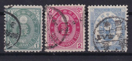 JAPAN 1883 - Canceled - Sc# 72-74 - Usati