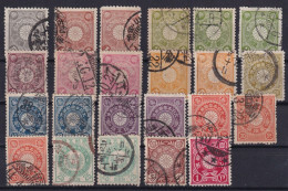 JAPAN 1906 - Canceled - Sc# 91, 93, 96, 97, 99, 99a, 100, 102, 103-108 - Color Variations - Usati