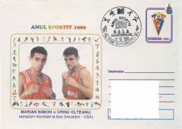 951  Champions De Boxe: PAP Roumanie, 1999 - Boxing World Champions Postal Stationery Cover. Box - Pugilato