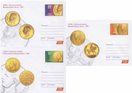 950  Monnaies D'or: Serie 6 PAP, 2006 - Gold Coins: Set Of 6 Postal Stationery Covers. Kings Of Romania - Monete
