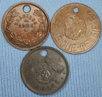 Belgique / Belgium • Jetons Taxe Pour Chiens / Dog Tax Token • 1926, 1941, 1949 • [24-374] - Sonstige & Ohne Zuordnung