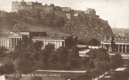 ROYAUME-UNI - Edinburgh - Castle & National Gallery - Vue Générale - Carte Postale Ancienne - Midlothian/ Edinburgh