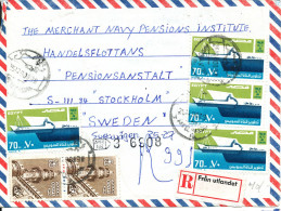 Egypt Registered Air Mail Cover Sent To Sweden 25-12-1980 With Topic Stamps - Poste Aérienne