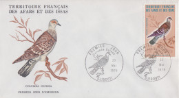 Enveloppe  FDC  1er  Jour  TERRITOIRE  FRANCAIS   Des   AFARS  Et  ISSAS   Oiseau   Colombe  1975 - Other & Unclassified