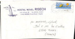 ESPAGNE VIGNETTE SEULE SUR LETTRE A EN TETE D'HOTEL 1998 - Timbres De Distributeurs [ATM]