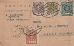 CARTE - POLOGNE - Katowice Le 06/11/1924 Pour La France - Cartas & Documentos