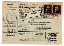 Bayern 85I Als Schöne MeF PAKETKARTE 250EUR (T4897 - Sonstige & Ohne Zuordnung