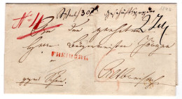 Baden 1842 Freiburg Dekor. Taxierter Dienstbrief (T9759 - Autres & Non Classés