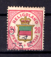 Helgoland 18c Schönes Stück Gest.+gepr. 120EUR (T9047 - Heligoland