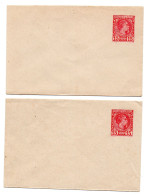 MONACO -- MONTE CARLO -- Entier Postal --  2 Enveloppes -- 15 C. Carmin Sur Blanc (1886) ( 116x76 ) Prince Charles III - Postwaardestukken