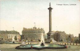 ROYAUME-UNI - Trafalgar Square - London - Vue Sur Le Jet D'eau - Carte Postale Ancienne - Trafalgar Square