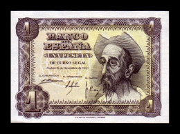 España Spain 1 Peseta Don Quijote De La Mancha 1951 Pick 139 Serie C Sc Unc - 1-2 Pesetas