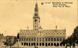 Belgique - Brabant Flamand - Leuven - Louvain - Bibliothèque De L'Université - Façade Principale - Statue Van De Weyer - Leuven