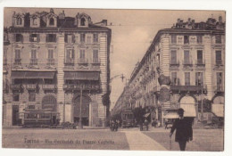 Cartolina - Torino - Via Garibaldi Da Piazza Castello - Tram. - Plaatsen & Squares