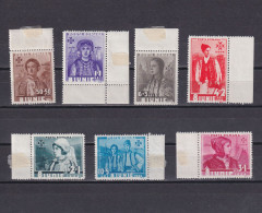 ROMANIA 1936, Sc# B56-B62, Semi-Postal, King Carol II, MH - Unused Stamps