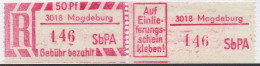 DDR Einschreibemarke Magdeburg SbPA Postfrisch, EM2B-3018II(1) PU- Zh - Etiquettes De Recommandé