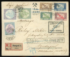 SZEGED 1925. Dekoratív Légi Levél Budapestre Küldve - Lettres & Documents