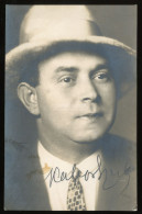 SZÍNÉSZ  Kabos  Gyula  Aláírt Fotós Képeslap ,1925. Ca Strelisky - Hungría