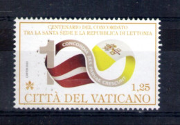 Vatican. Centenaire Du Concordat Avec La Lettonie. 2022 - Ungebraucht