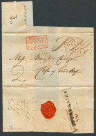 GREAT BRITAIN. 1821 (28 July). Fettergairn / London - South Africa / CGH. E Red Oval Post Paid Ship Letter + Boxed Paid  - ...-1840 Precursori