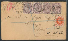 GREAT BRITAIN. 1897 (May). 69 Strand - USA. Reg Mutlifkd Env. - ...-1840 Prephilately