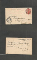 Great Britain - Stationery. 1896 (22 Feb) Alton, Hants - Germany, Hamburg (25 Feb) 1d Red Stat Card. VF Used. - ...-1840 Voorlopers