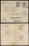 GREAT BRITAIN. 1886. Windsor - India / Madras. Over To Rajpootanah. Env Fkd 2 1/2d Hoip Pair / Cds. VF. - ...-1840 Préphilatélie