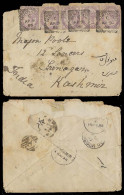 GREAT BRITAIN. 1886 (9 April). Windsor - India / Sirinagar. Env Fkd 1d X5 / Cds. - ...-1840 Vorläufer