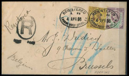 GREAT BRITAIN. 1898. London Chief Office - Belgium. Reg Perfin Multifkd Env. Nice Oval Ds / Unusual. XF. - ...-1840 Prephilately