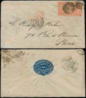 GREAT BRITAIN. 1866. London - France. Ilustr Reverse Env. 4d X 2 Pl 8. - ...-1840 Voorlopers