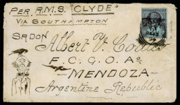 GREAT BRITAIN. 1894 (Dec 13) York To Mendoza, Argentine Per RMS "Clyde" Via Southampton, Humerous, Handrawn Illustrated  - ...-1840 Préphilatélie