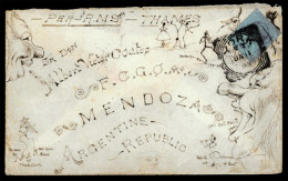 GREAT BRITAIN. 1893 (Jan 11). York To Mendoza, Argentine Per R.M.S. "Thames", Humerous, Handrawn Illustrated Envelope Fr - ...-1840 Precursores