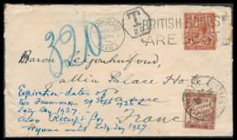 Great Britain - XX. 1926. London - France / Cannes. Buy British Goods. Fkd Env + Taxed + French 1franc P Due / Tied. Fin - ...-1840 Vorläufer