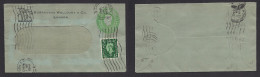 Great Britain - Stationery. 1940 (7 May) Perfin. BW & Cº. London Local Usage. Burroghs Welcome Cº 1/2d Green / Greenish  - ...-1840 Préphilatélie