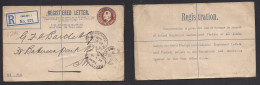 Great Britain - Stationery. 1909 (31 Dec) Chelsea - Brompton Rd. Local Registered 3d Brown Stat Env. - ...-1840 Prephilately