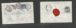 Great Britain - Stationery. 1899 (12 June) Hatton Garden - Germany, Frankfurt (13 June 99) Registered 2 1/2d Grey Stat E - ...-1840 Vorläufer
